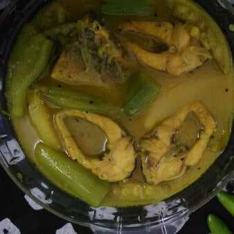 Rohu fish stew with vegetables