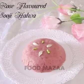 Rose Flavoured Sooji Halwa (Gulab Sheera)