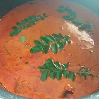 Sear fish curry in coconut milk