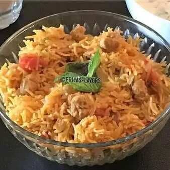 Soya chunks briyani/meal maker rice