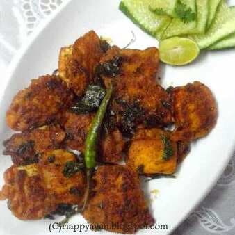 Spice coated paneer butter pepper fry