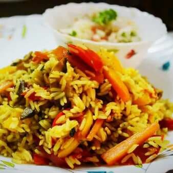 Stir fry vegetable rice
