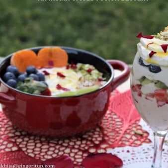 Sugarfree low fat shrikhand parafaits an indian spiced fusion dessert