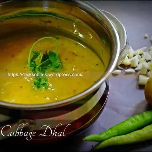 Tangy lemony cabbage daal
