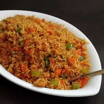 Tawa vegetable fried rice/desi fried rice