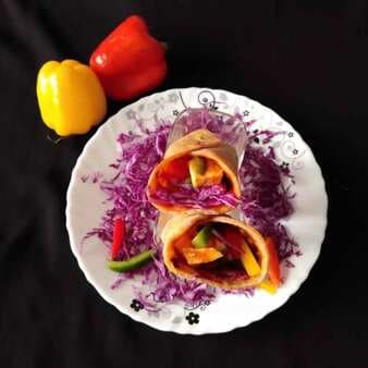 Tomato Tortillas With Bell Pepper Stuffing