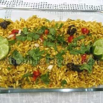 Uggani-puffed rice snack from andhra pradesh