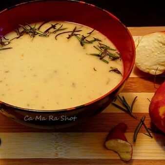 Vegan sweet potato with rosemary and coconut soup