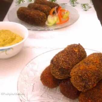Vegetable chop (bengali styled vegetable croquettes)