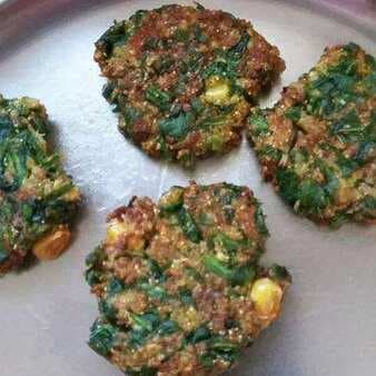 Veggies and spinach fritters