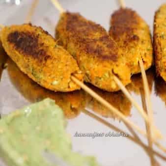Veggies Seekh Kebab With Leftover Upma