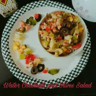 Water Chestnut And Olives Mixed Salad