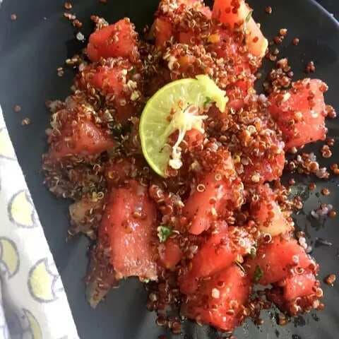 Watermelon quinoa salad