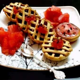Watermelon rind and seed pie