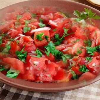 Watermelon tomato salad