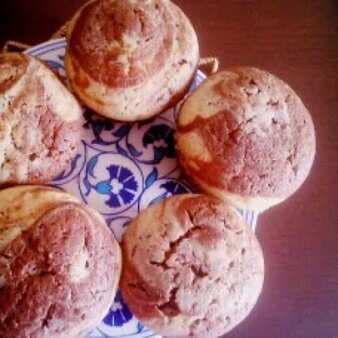 Wholewheat eggless vanilla chocolate muffins