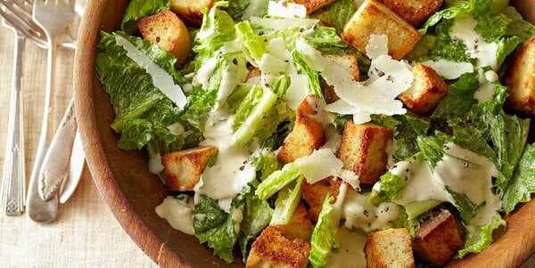 Caesar Salad With Parmesan Croutons