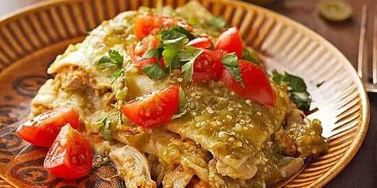 Chicken And Tortillas With Tomatillo Sauce