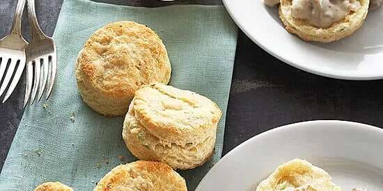 Cornmeal-Sage Biscuits And Sausage Gravy