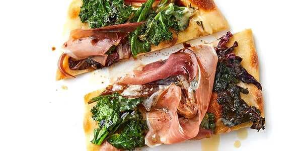 Flatbread With Balsamic Greens And Prosciutto