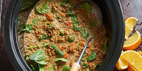 Indian Spiced Lentils With Spinach