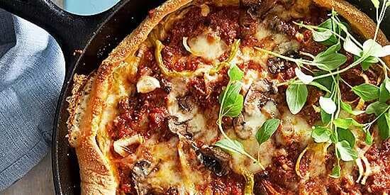 Moroccan-Spiced Deep-Dish Pizza