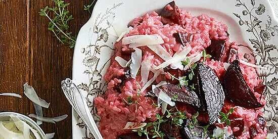 Roasted Beet And Asiago Risotto