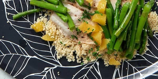 Steamed Tilapia With Asparagus And Orange