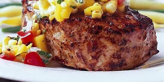 Summer Pork Chops With Corn-Mango Salsa