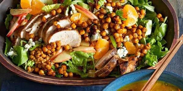 Turkey Farro Salad With Candied Chickpeas