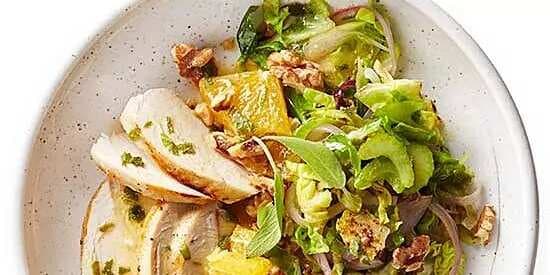 Warm Brussels Sprouts Salad With Chicken