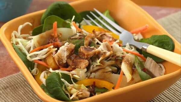 Asian Chicken Salad With Peanut-Soy Dressing