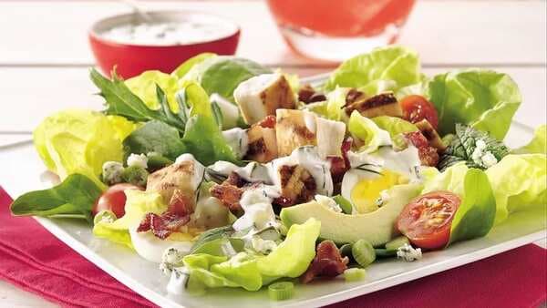 Cobb Salad With Cucumber-Ranch Dressing