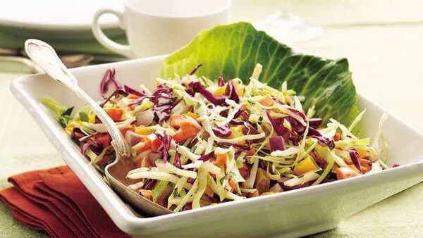 Coleslaw With Creamy Basil Dressing