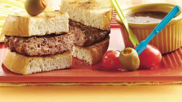 Grilled French Dip Burgers