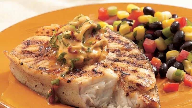 Grilled Halibut With Chipotle Butter