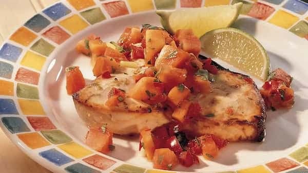 Grilled Swordfish With Papaya Salsa