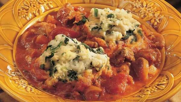 Italian Stew With Spinach Dumplings