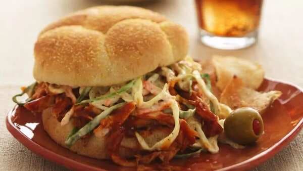 Pulled Chicken Sandwiches With Root Beer Barbecue Sauce