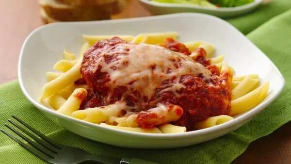 Chicken Parmesan With Penne Pasta