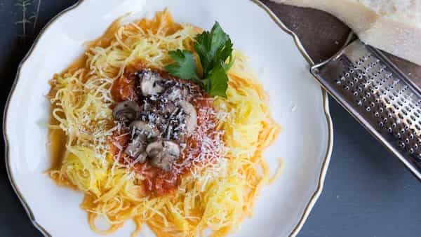 Spaghetti Squash With Mushrooms And Marinara