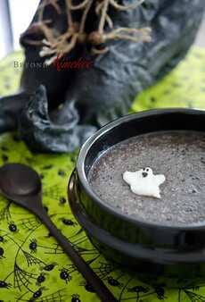 Halloween Black Sesame Porridge Breakfast