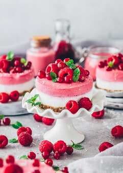 Vegan Raspberry Cheesecakes