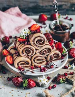 Crepes With Chocolate Cream Filling