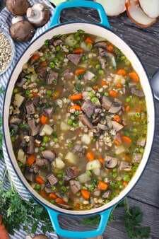 Beef Barley Soup With Mushrooms