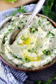 Mashed Cauliflower With Butter Herbs