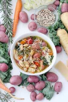 Minestrone Soup With Root Vegetables Quinoa 