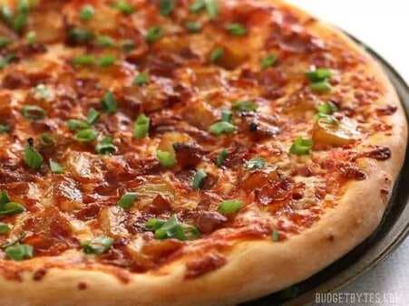 Bacon Pizza With Caramelized Pineapple