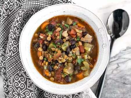 Chunky Lentil And Vegetable Soup