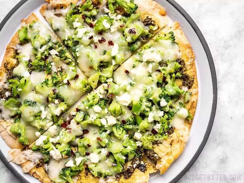 Broccoli Pesto Pizza